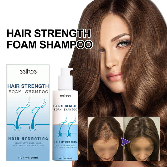 EELHOE Thick Hair Foam Shampoo Cleansing Scalp Moisturizing Volumizing Hair Strengthening Fluffy Smooth Shampoo