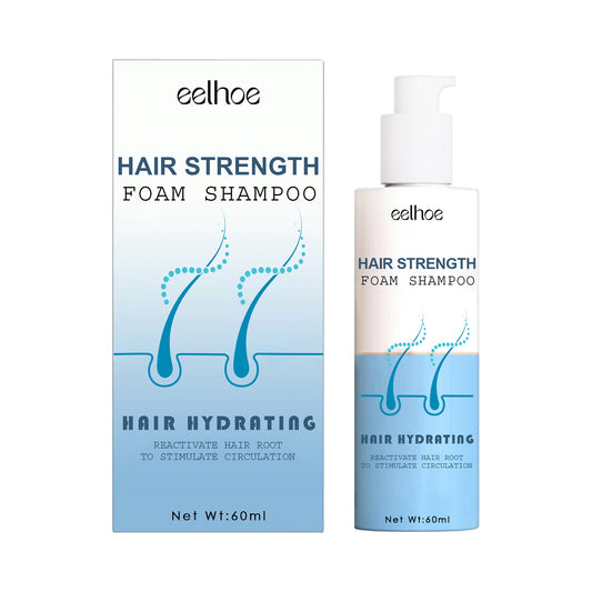 EELHOE Thick Hair Foam Shampoo Cleansing Scalp Moisturizing Volumizing Hair Strengthening Fluffy Smooth Shampoo